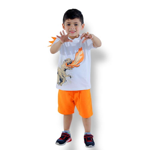 CONJUNTO DINOSAURIO CON FUEGO